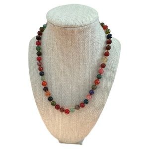 Multicolored Single Strand Bead Necklace